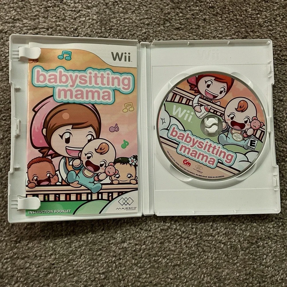 Nintendo Wii Game Lot Cooking Mama Cook Off & Babysitting Mama Both Complete